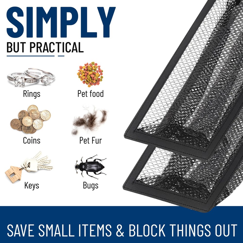 KNCLUX 2 Pack Floor Vent Screen Cover | Filter Screen, Air Black