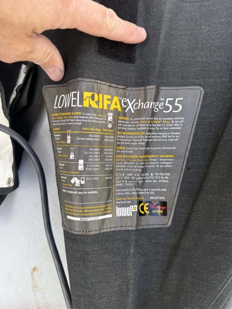 Lowel Rifa LC-55eX eXchange-Lite 21x21" Collapsible Soft Light System -