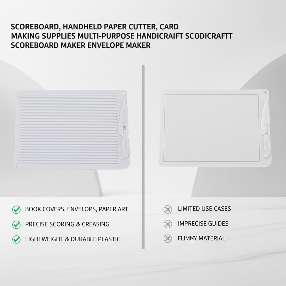 2-Paper Scoring Board Multi Purpose Creasing Board For Book Cover Envelope