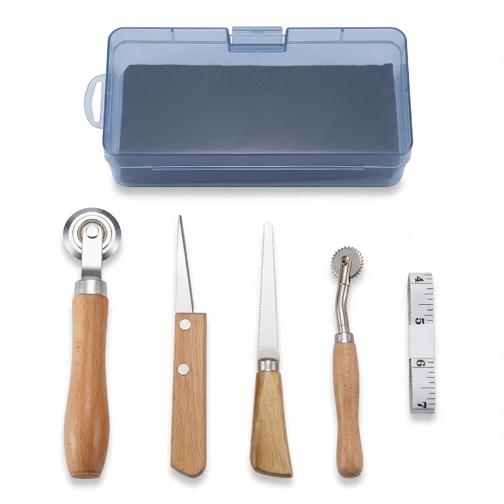 Resizer Tool Kit, 0.5mm Solid & Dashed Line Scoring Wheel with Wood Handle & ...