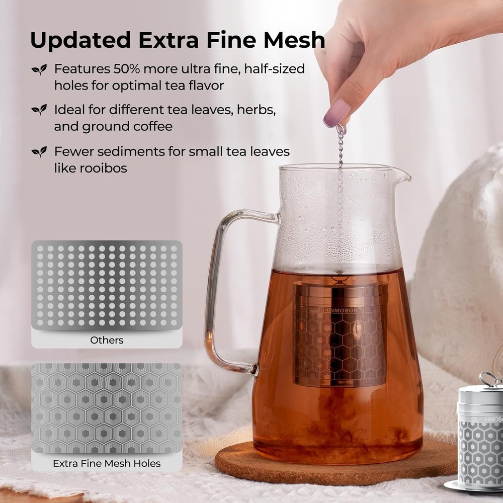 Large Stainless Steel Tea Infuser with Extra Fine Mesh - Secure & Versatile