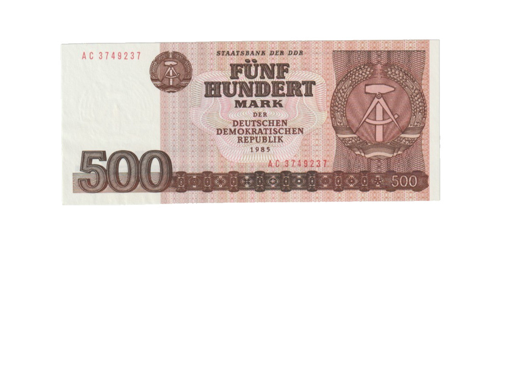 GERMANY (GDR) 1985 500 DEUTSCHE MARK BANKNOTE P33 UNCIRCULATED