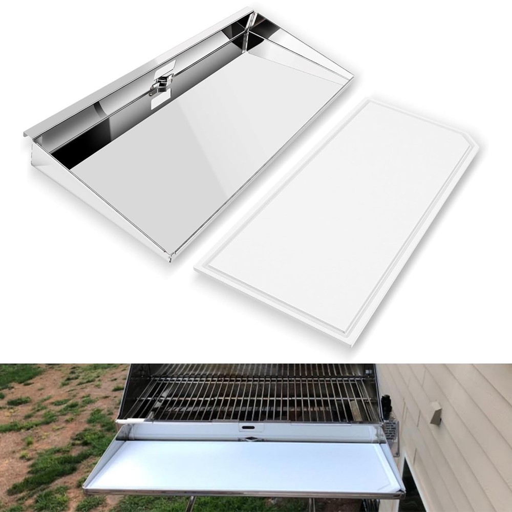 A10-902 Rectangular Grill Serving Shelf with Removable Cutting Board for 9"x18"