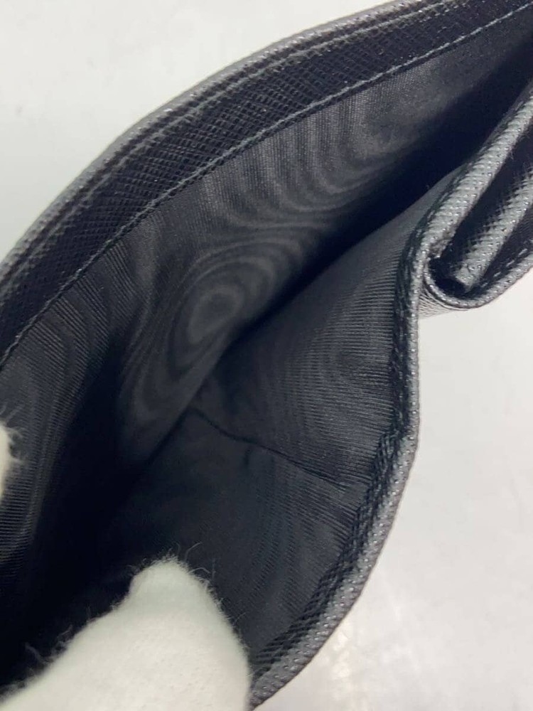 PRADA fold wallet bi-fold leather Black mens Used