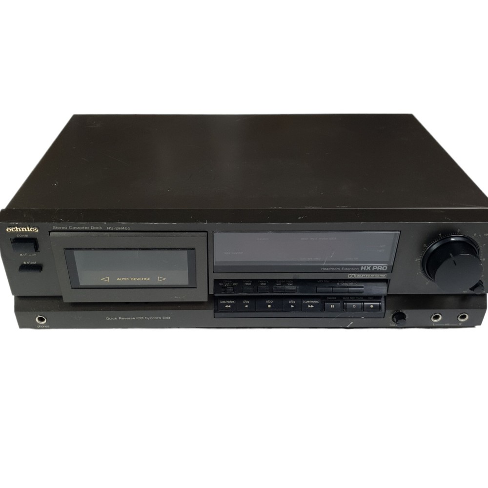 Technics RS-BR465 Stereo Cassette Deck Auto-Reverse Tested Works