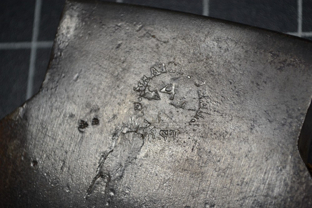 BEATTY - BROAD AXE WITH ANTIQUE HAND MADE HANDLE