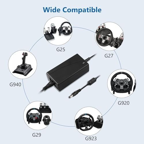 Replacement for Logitech G920 G29 Power Supply, 24V Power Adapter for Logitech D