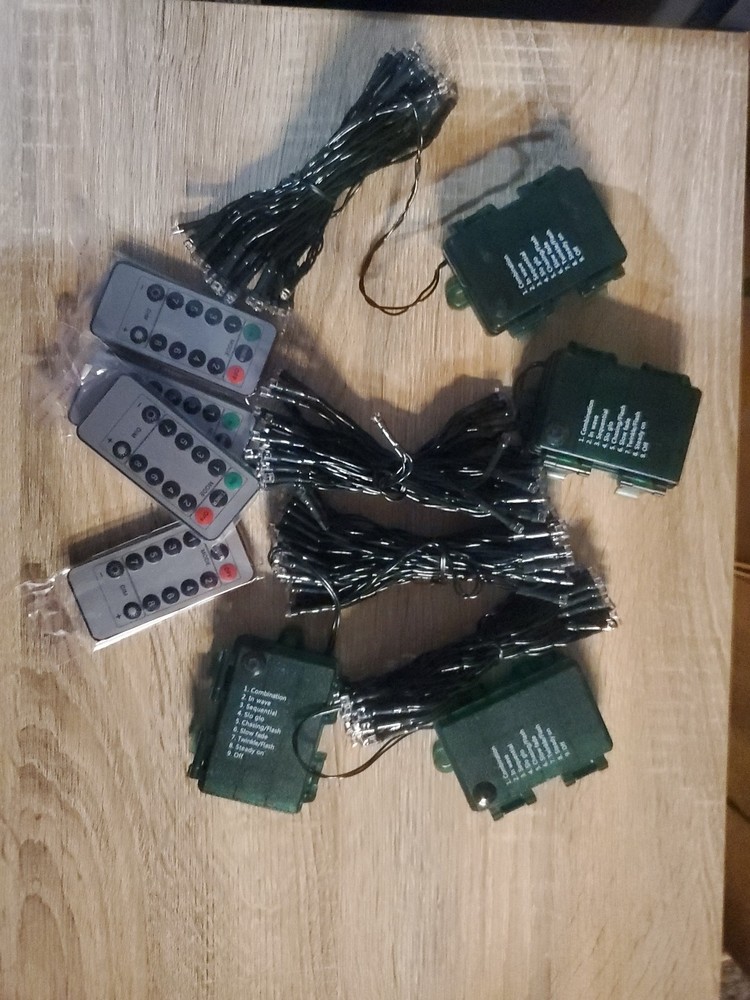 Battery Powered Warm White Light String 4pk With Remotes