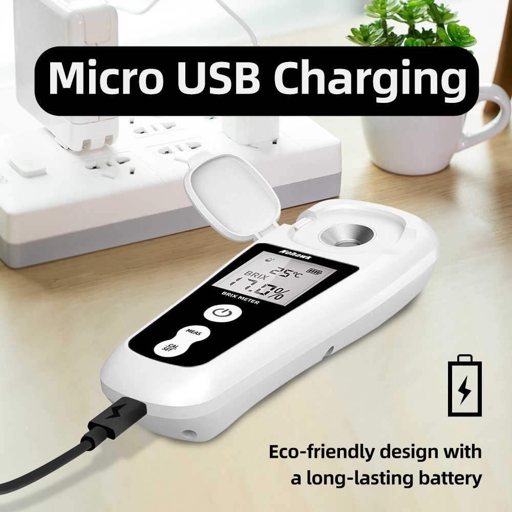 Digital Refractometer Test Sugar Drinks Brix Professional Saccharometry