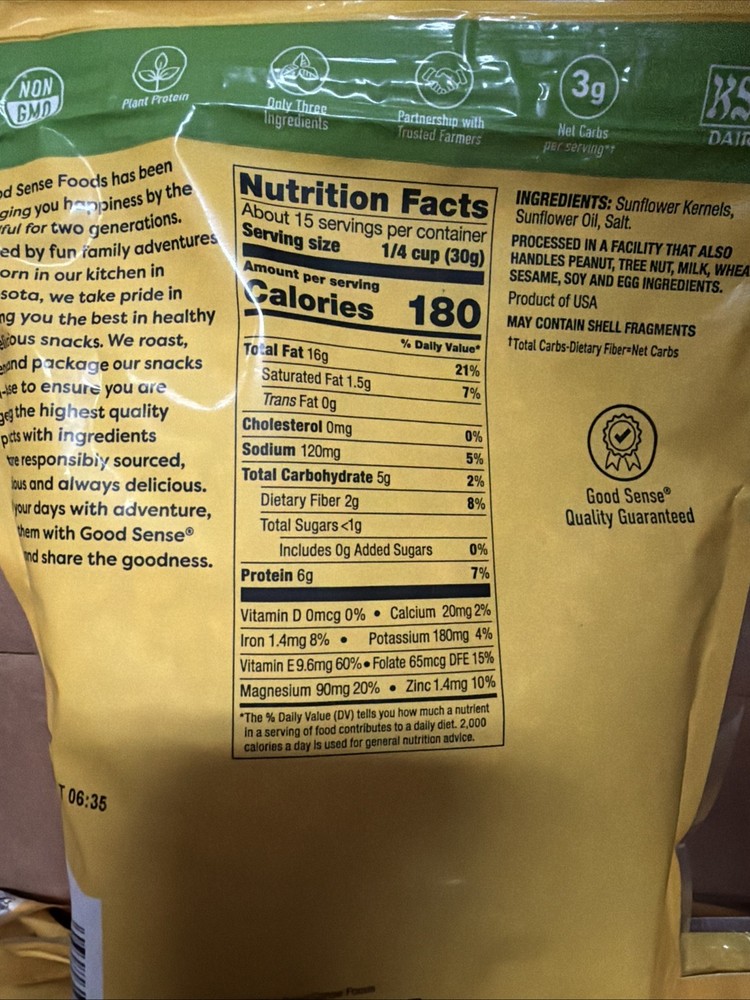 sunflower Kernels Salted Roasted Seeds 16 Oz 1Pack