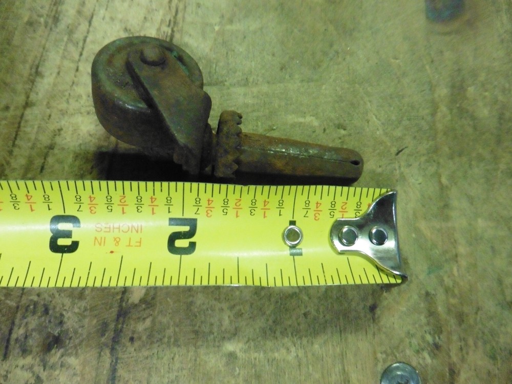 Vintage steel caster roller swivel