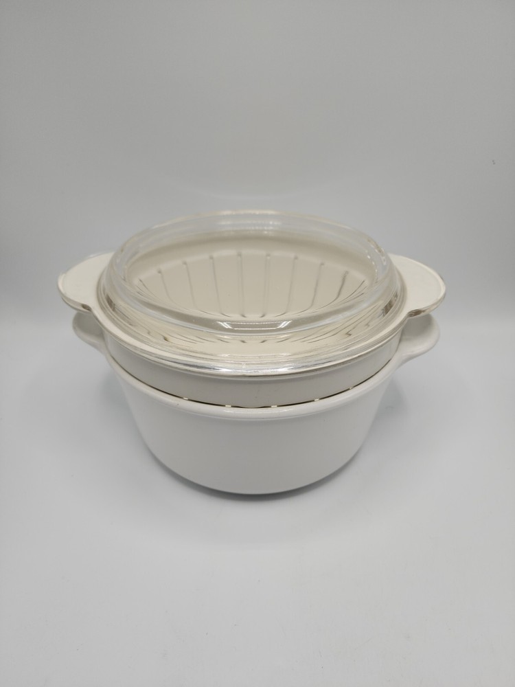 Corning "Classic Elegance" 2.5 Quart Microwave Bowl/Lid/Strainer