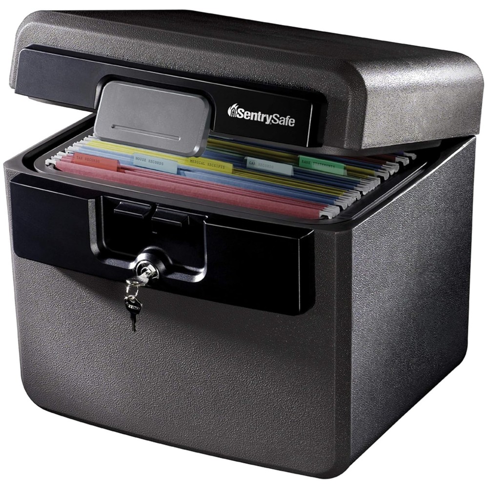 Fireproof & Waterproof Safe Box with Key Lock