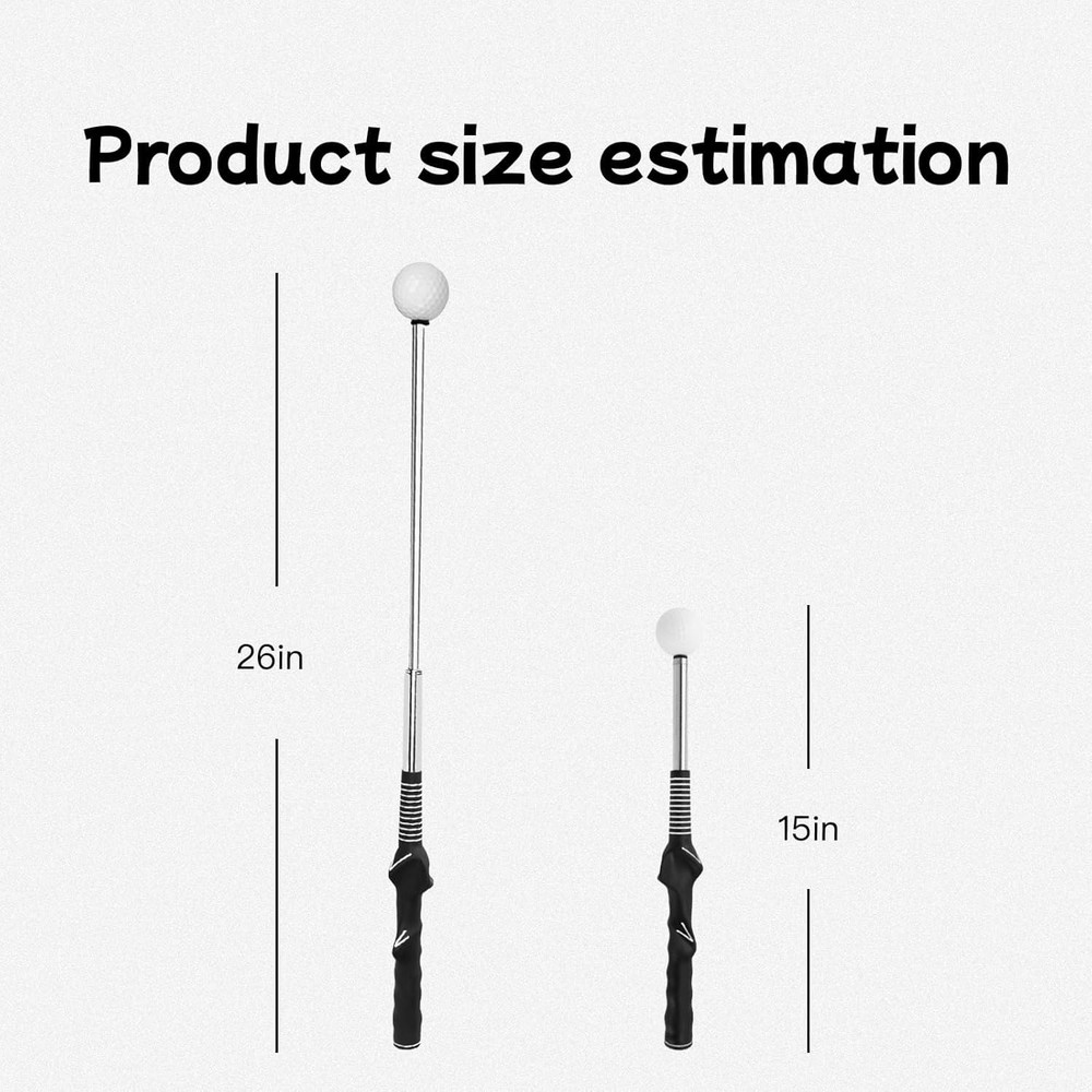 “Retractable Golf Swing Trainer - Golf Training Aid & Grip Trainer”