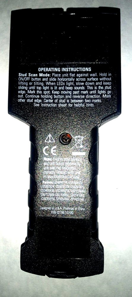 Zircon StudSensor with Pinch Grip Handle Black Stud Finder