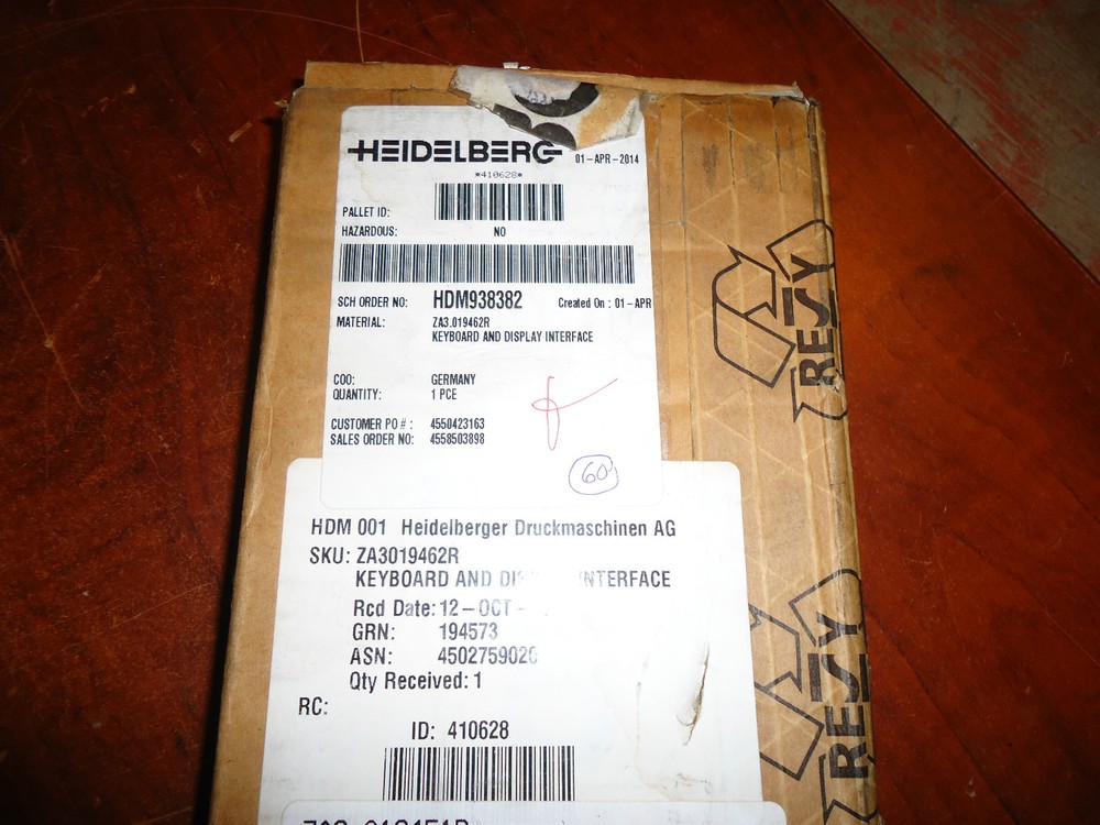 POLAR MOTH, KEYBOARD & DISPLAY INTERFACE, PART#ZA3.019462R, NEW