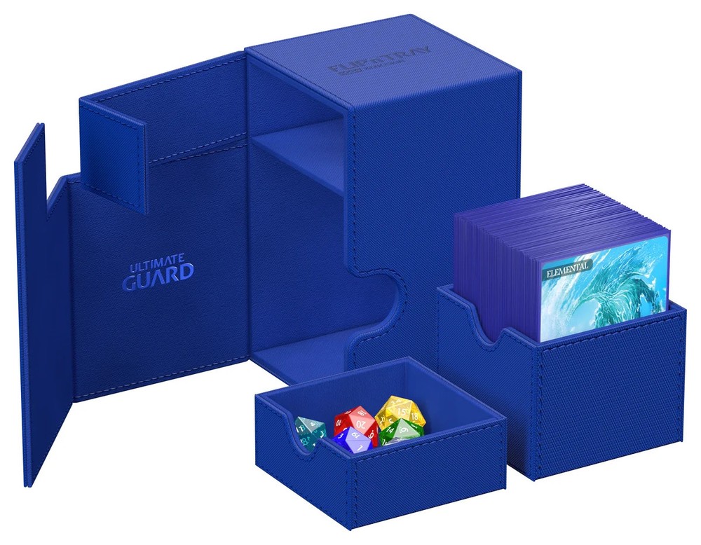 Ultimate Guard Flip n Tray 100 Blue Xenoskin Deck Box