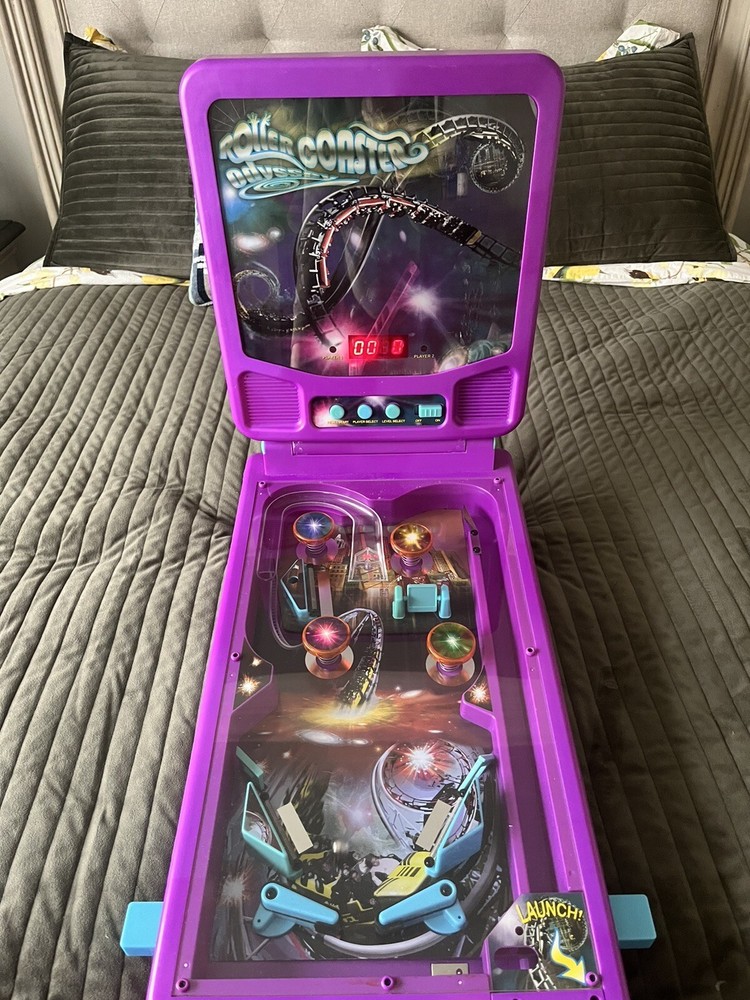 Roller Coaster Odyssey Pinball Machine Portable Foldable Travel Great Condition