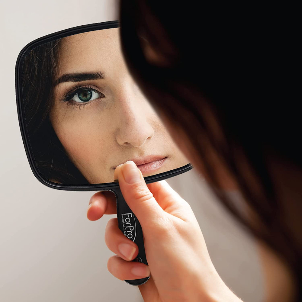 Extra Large Hand Mirror with Handle, 9" W X 12" L, Multi-Purpose Handheld Mirror
