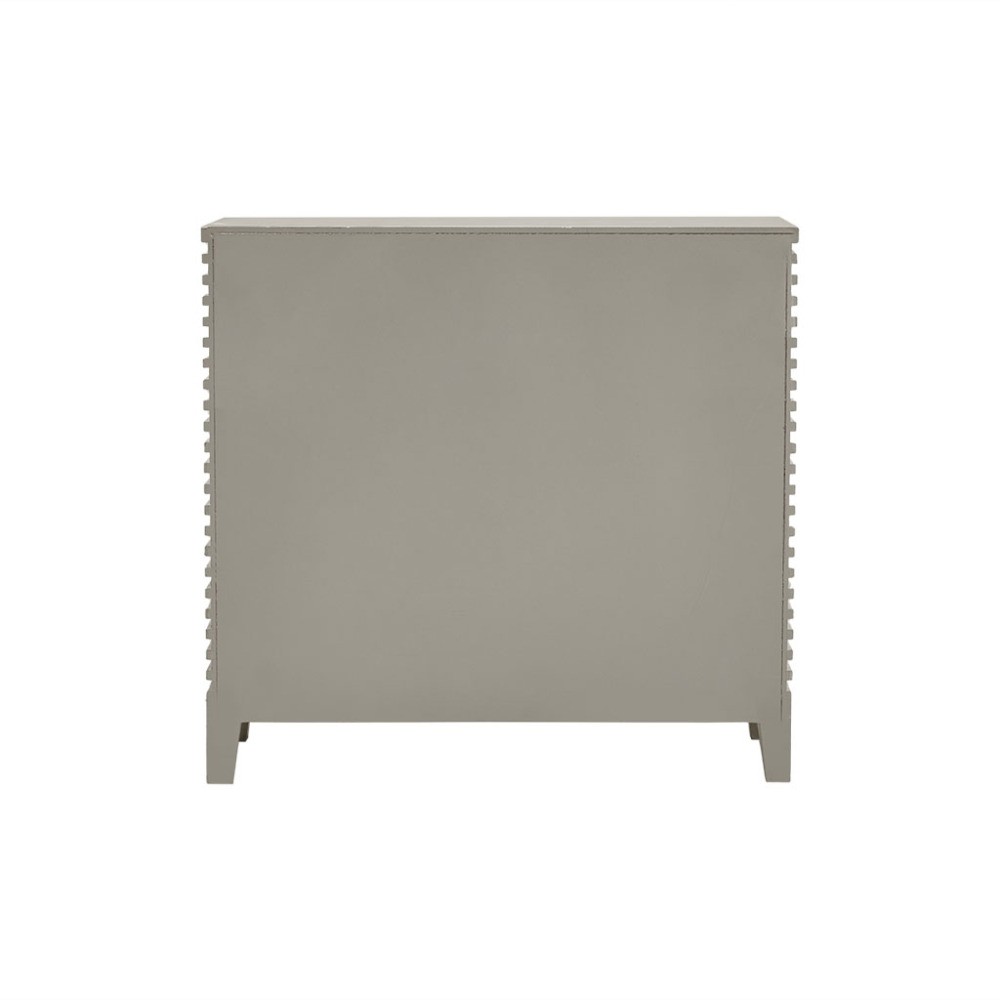 Ridge Accent Chest,features two doors,Solid wood, Wood Finish: Grey