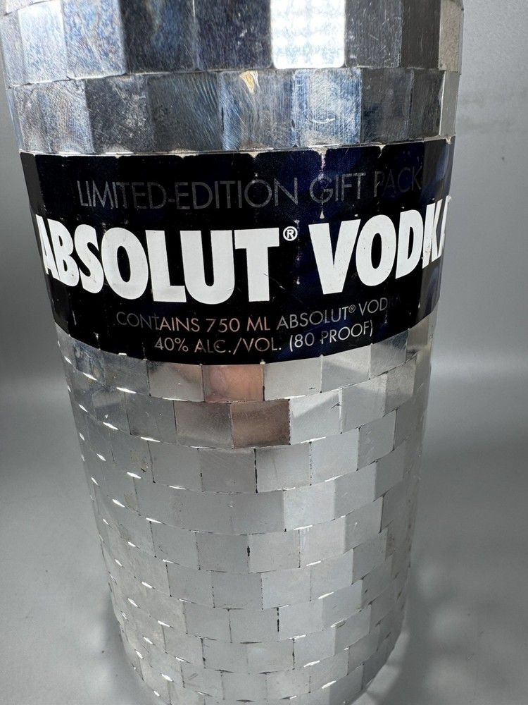 Absolut Vodka Limited Edition Mirror Bottle Gift Pack – Empty Display Case
