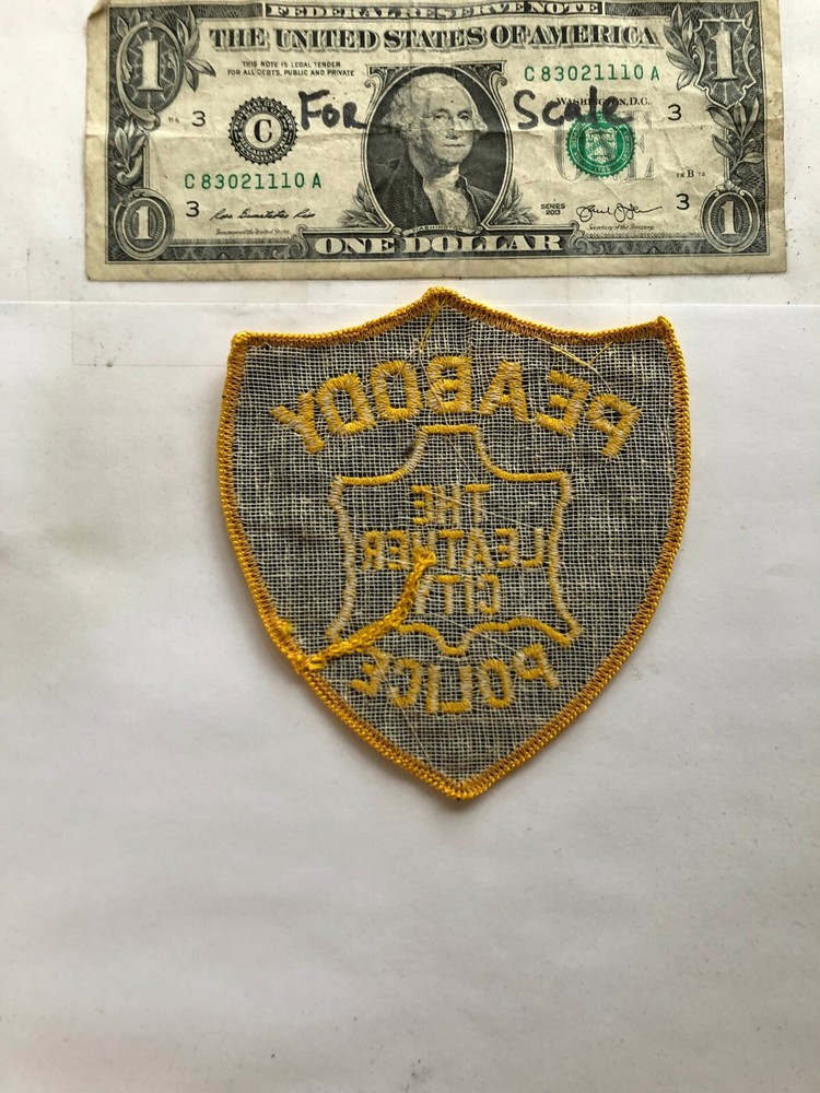 Peabody Massachusetts Police Patch Un-sewn Great shape