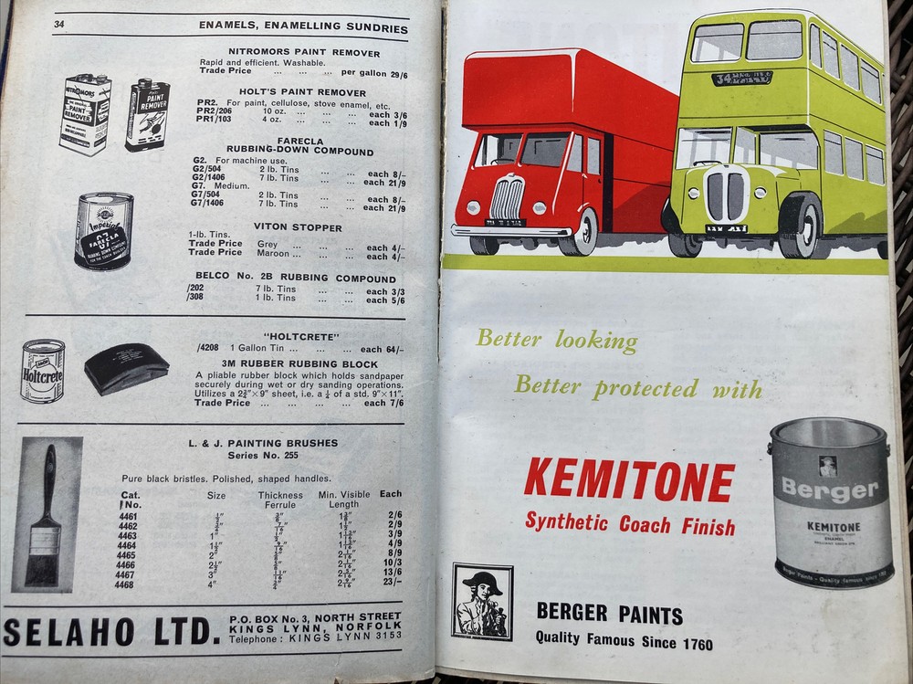 Selaho Garage M/cycle Motor  Components Tools Accessories Catalogue 1950’s