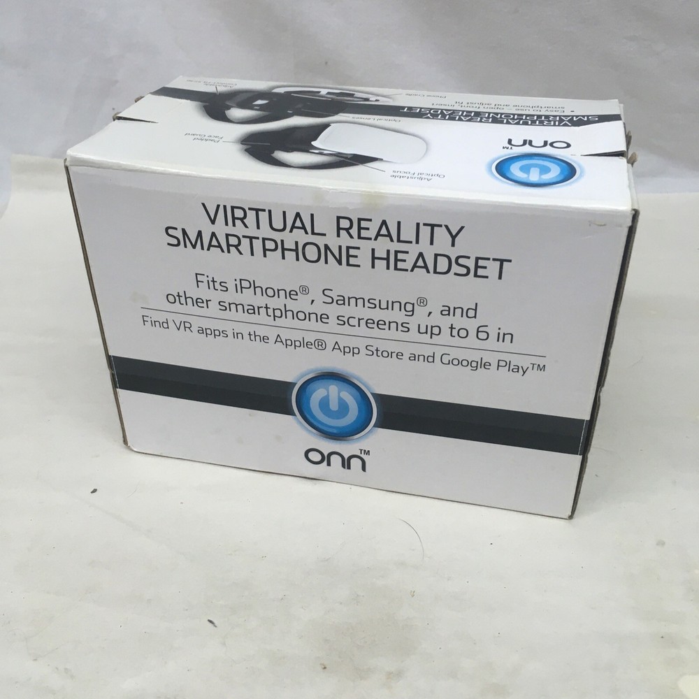 ONN White Virtual Reality VR Smartphone Headset for Apple or Android