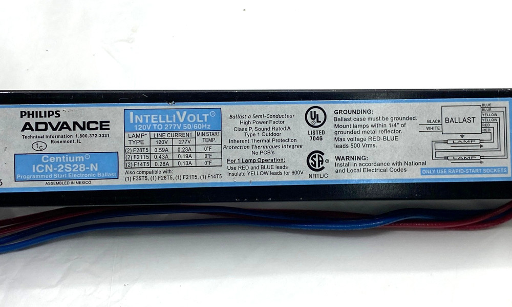 Philips Advance Centium ICN-2S28-N Programmed Start Electronic Ballast