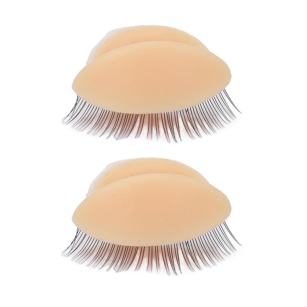 3 Pairs Replacement Eyelids For Mannequin Head Eyelash Extension Practice