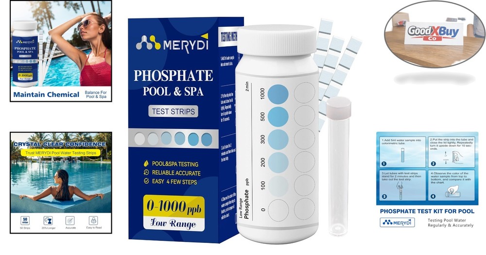 Pool Water Kit 50 Strips for Spa & Pool Testing - Accurate & Easy to Use