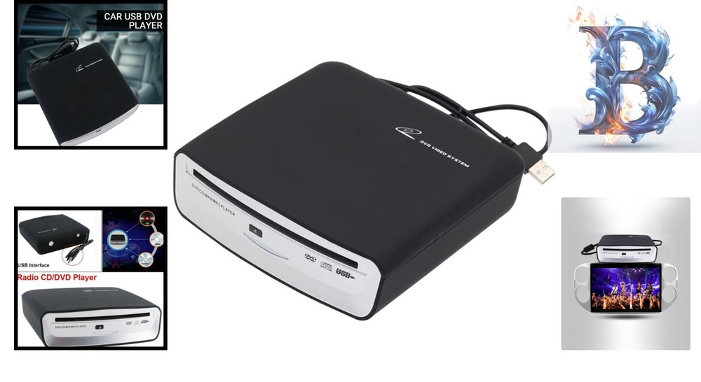 Compact USB External Car CD Player - High Sound Quality with Shock Resistance