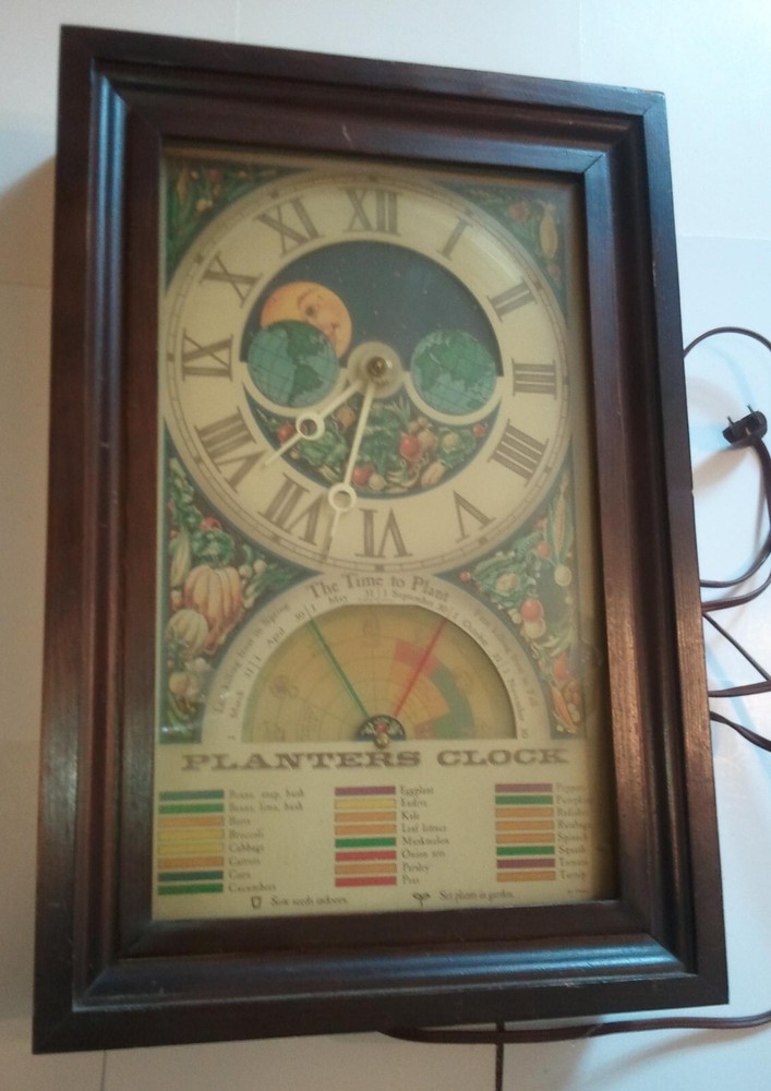 Mechtronics Planter's Clock Fully Functional Vintage (few scratches) w Setting T