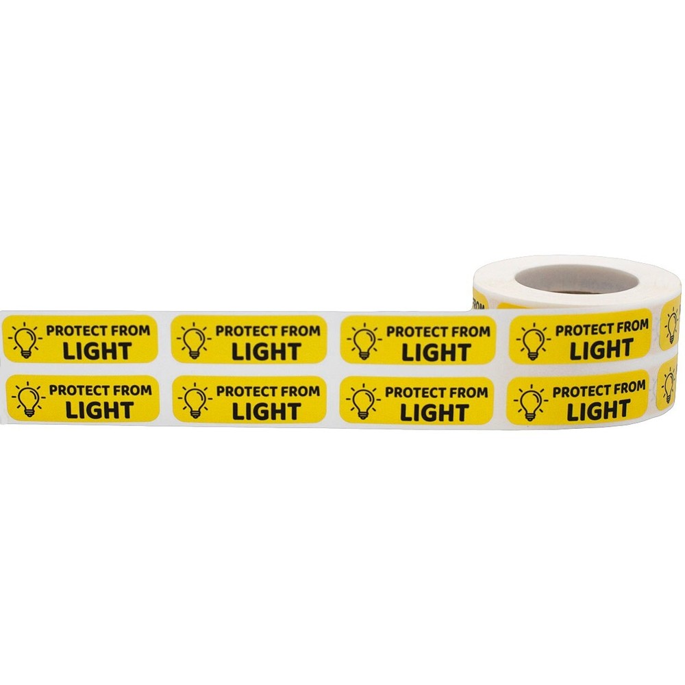Protect From Light Pharmacy Warning Labels | 0.5″ x 1.5″ Rectangle - 500 Pack