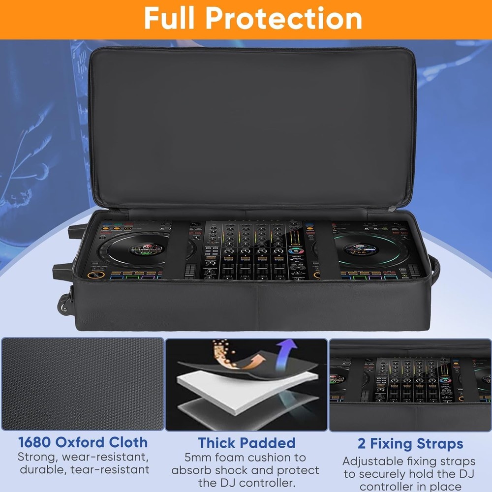 DJ Controller Case with Wheels Compatible with DDJ FLX10 / 1000 / 1000SRT ...