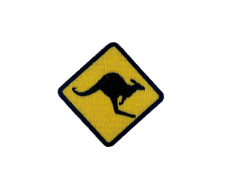 Kangaroo Embroidered Iron-On Patch Badge Embroidery Panel