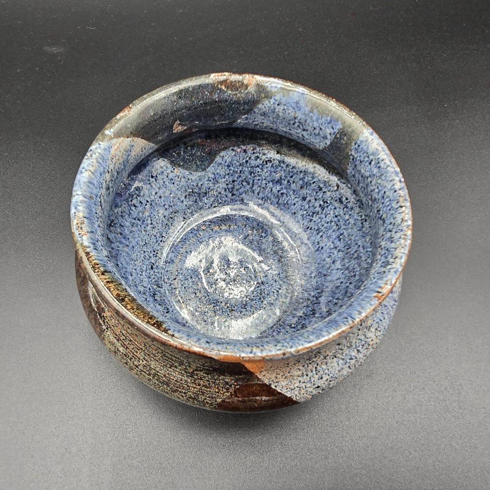 Mark Cherrey Studio Pottery Planter Pot Handmade Stoneware 3" Signed
