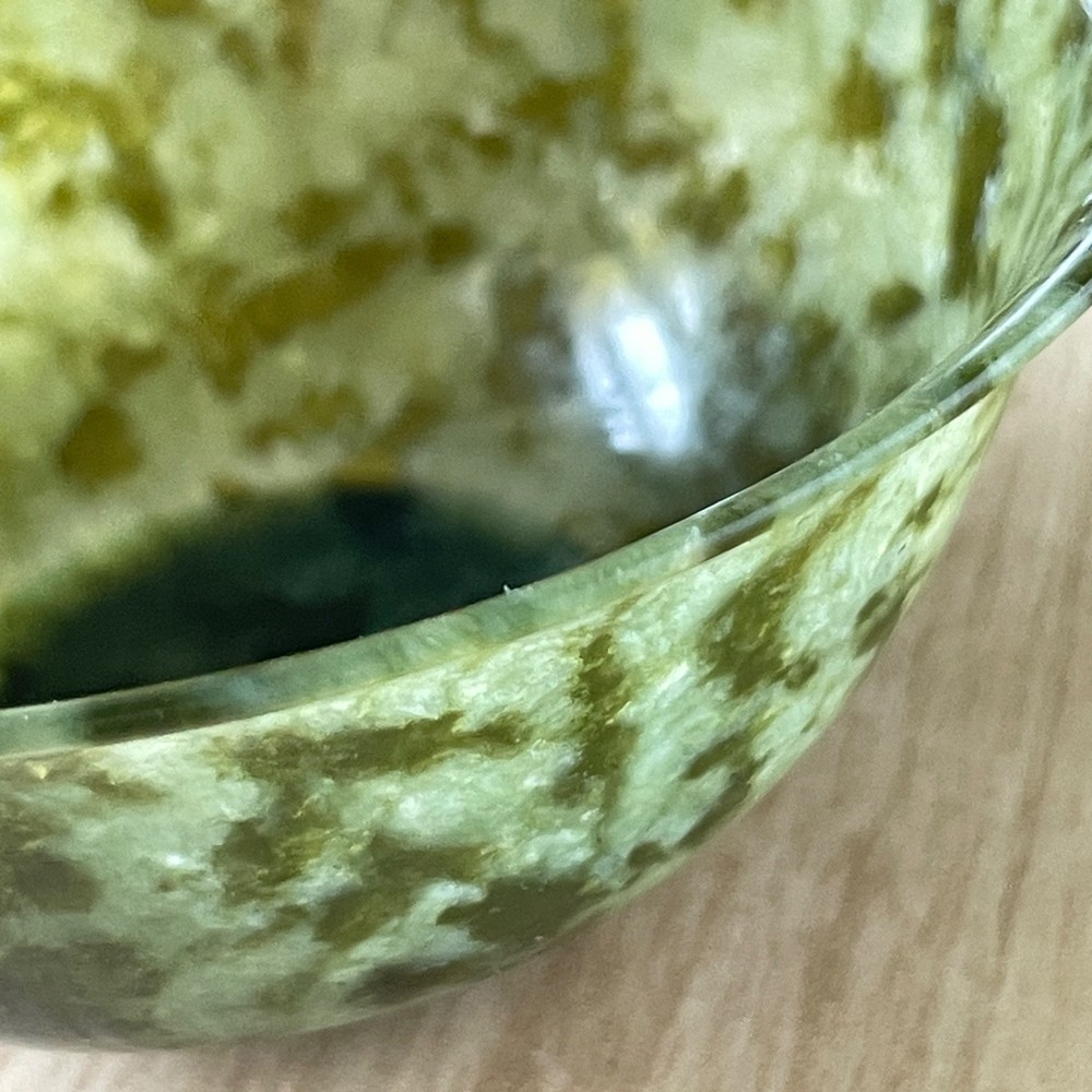 CHINESE Spinach Jade Bowl - 4” diameter