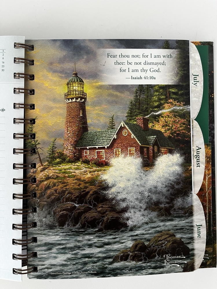 Thomas Kinkade 2026 Engagement Calendar With Scripture, Flammable Art, Scrapbook