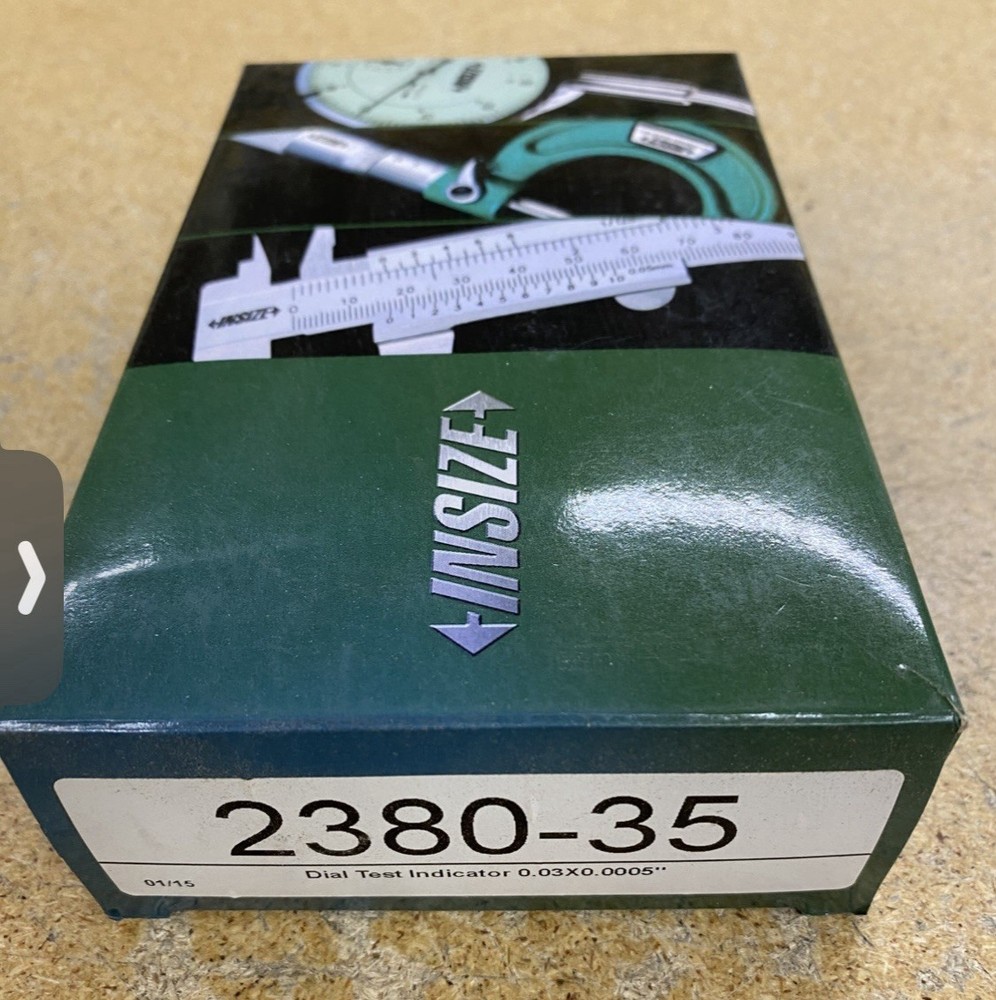Insize 2380-35 Dial Test Indicator,0 To 0.030" Range