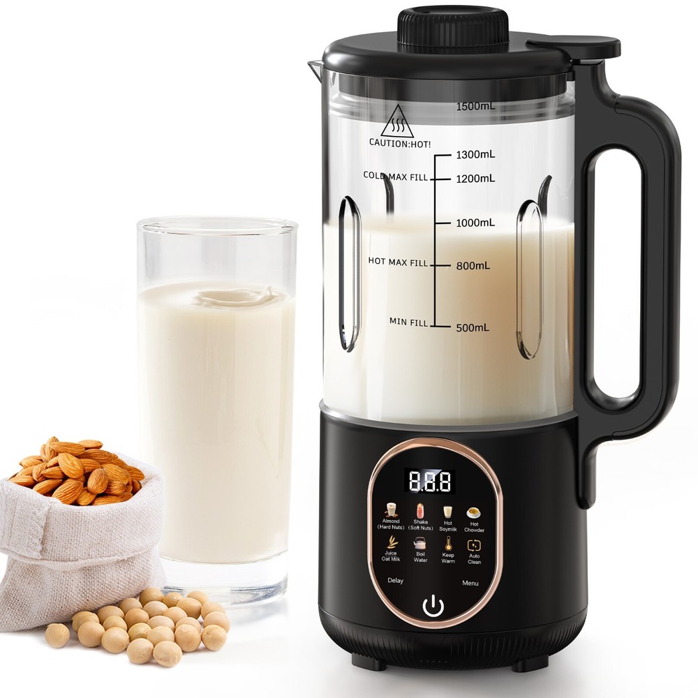 50oz Automatic Nut Milk Maker Almond Milk Machine with Delay Start Keep Warm