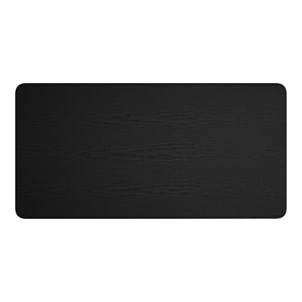 30" x 72" Rectangular Restaurant Table Top with Black Laminate Top Finish
