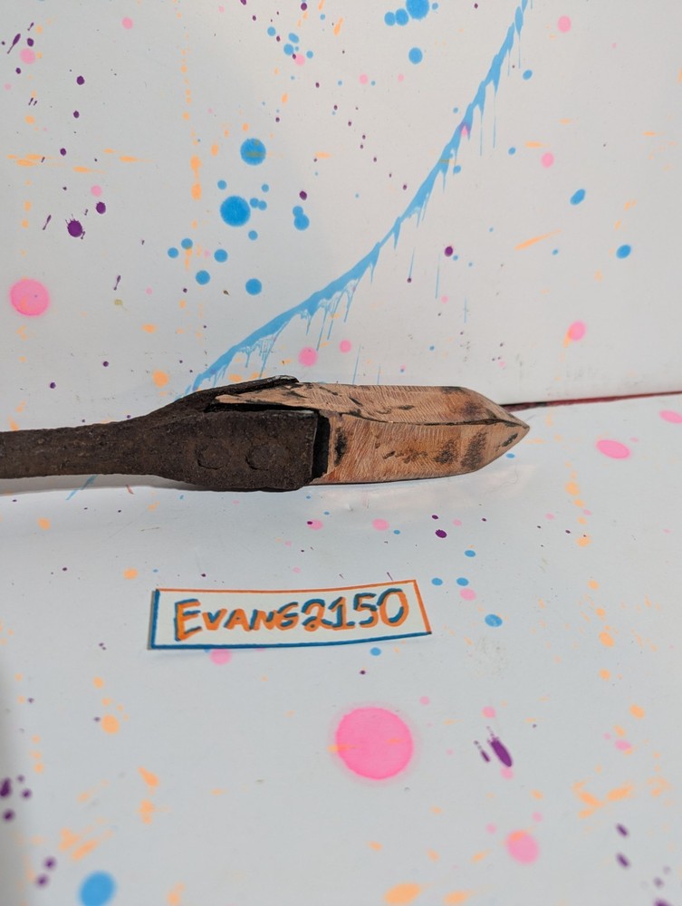 Antique Blacksmith Soldering Iron Tool With Copper Head