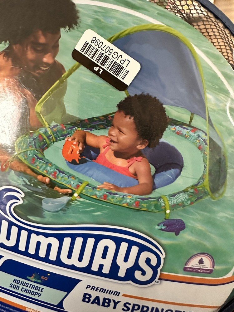 SwimWays Premium Baby SpringFloat Splash N Play Canopy & Interactive Toys