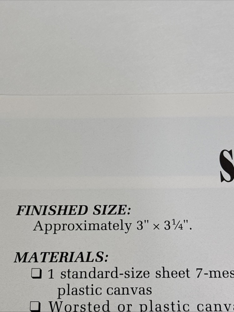 Springtime Sachets Annie's Attic Plastic Canvas Pattern Page