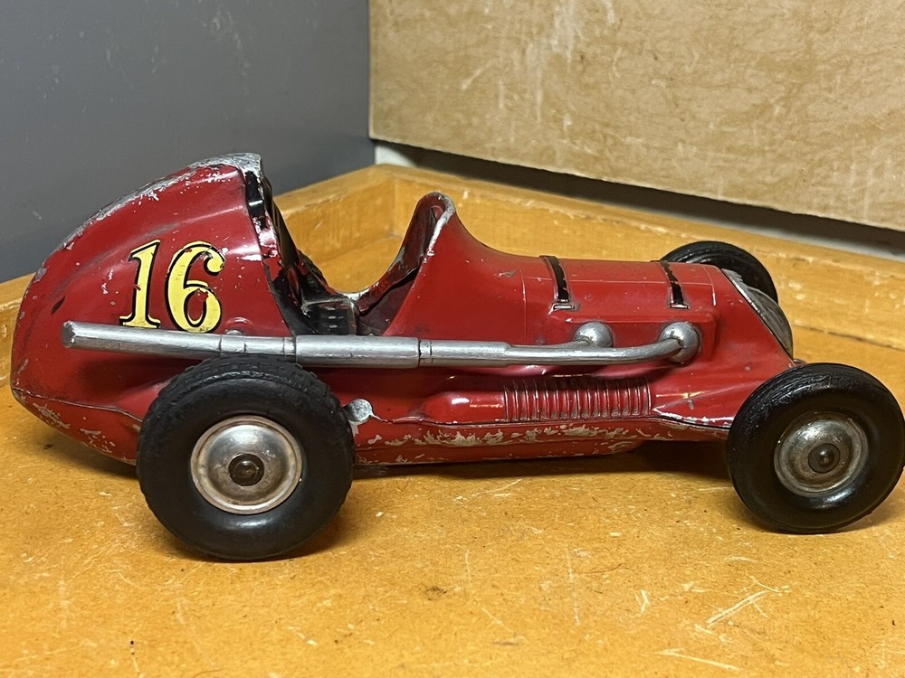 Vintage Roy Cox Thimble Drome Champion Tether Race Car No Engine Blue #16