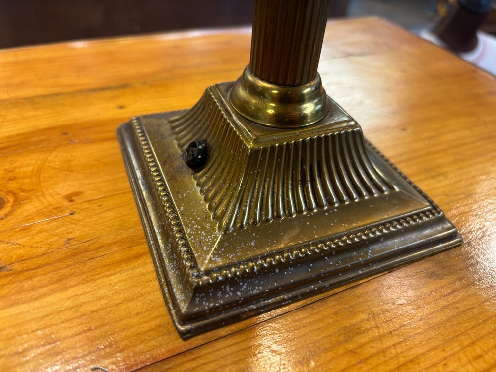 Antique Brass Corinthian Column Table Lamp Base