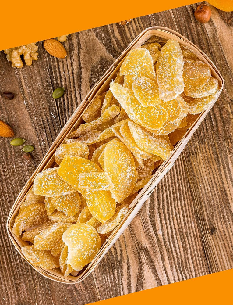 Dried Crystallized Ginger in Resealable Bag, 1 Lb.