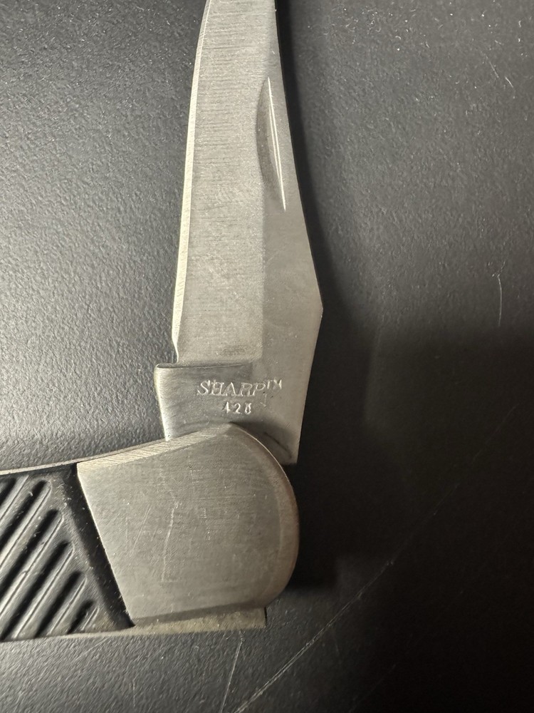 Vintage Sharp 428 Stainless Pocket Knife With Sheath