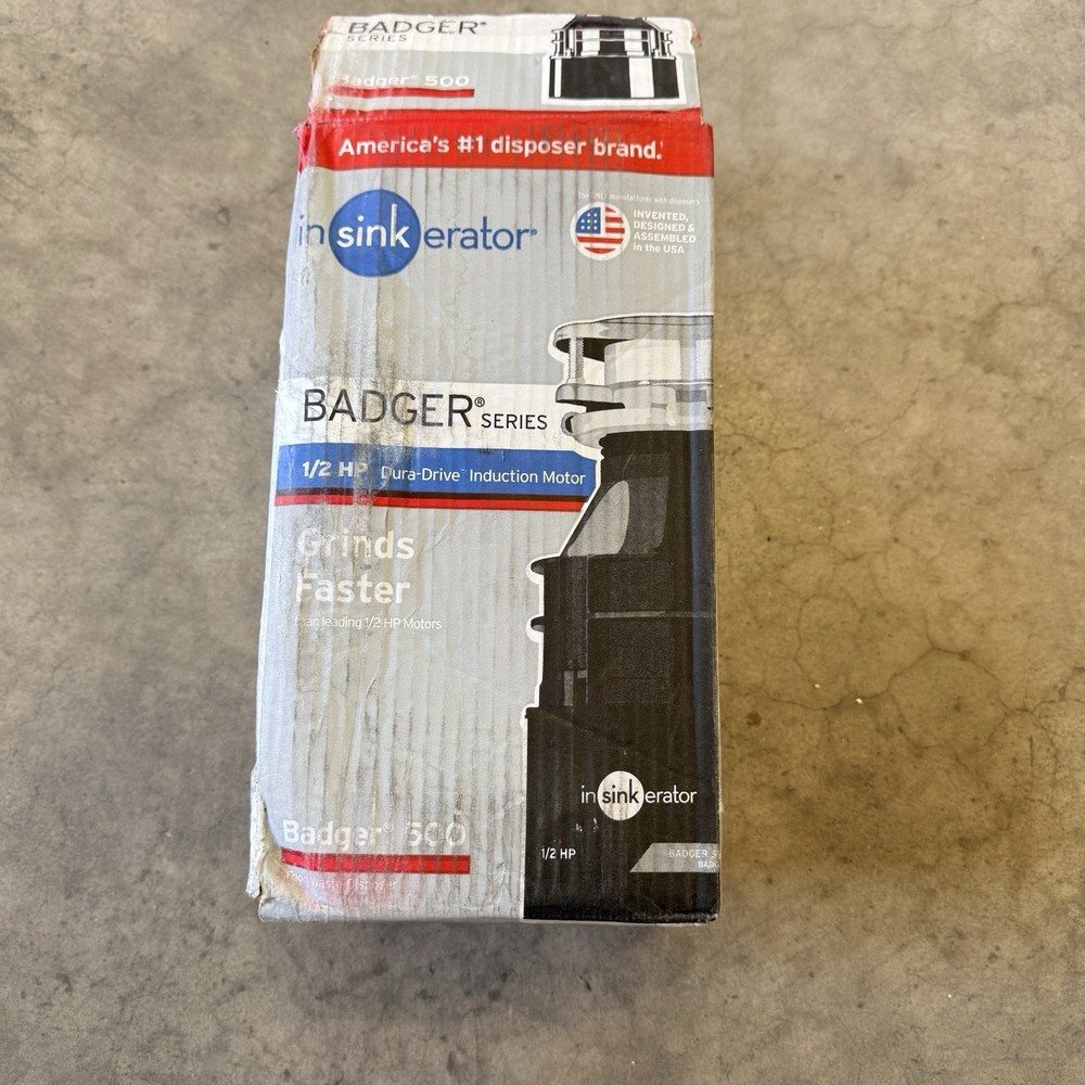 InSinkErator Garbage Disposal Badger 500 Standard Series 1/2 HP Made in USA
